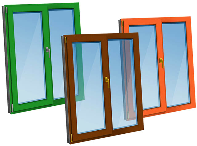 Цветные пластиковые окна - коричневые, серые по доступной цене фото Электросталь