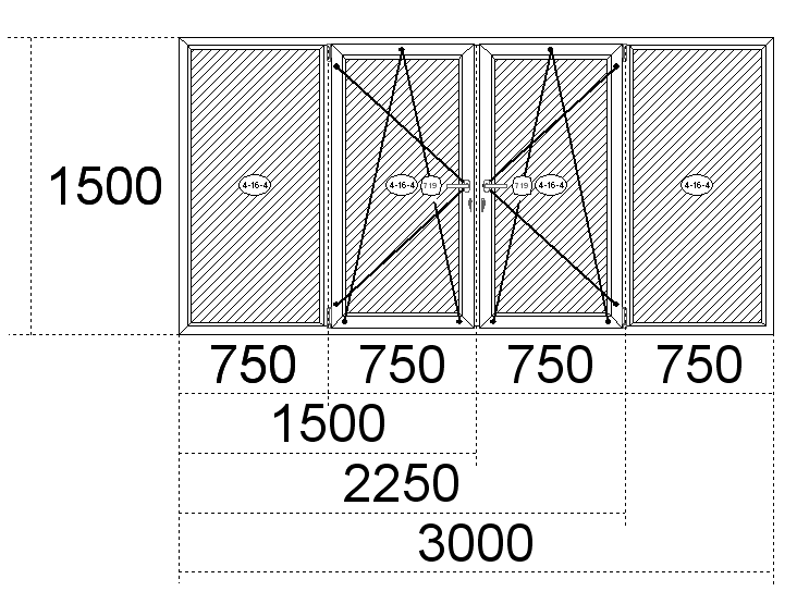 Стандартные окна ПВХ: размеры - высота и ширина Электросталь